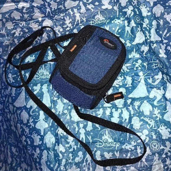 Blue Micro Camera Case Money Bag Adjustable Straps Utility PouchLots of Pockets - Picture 5 of 5